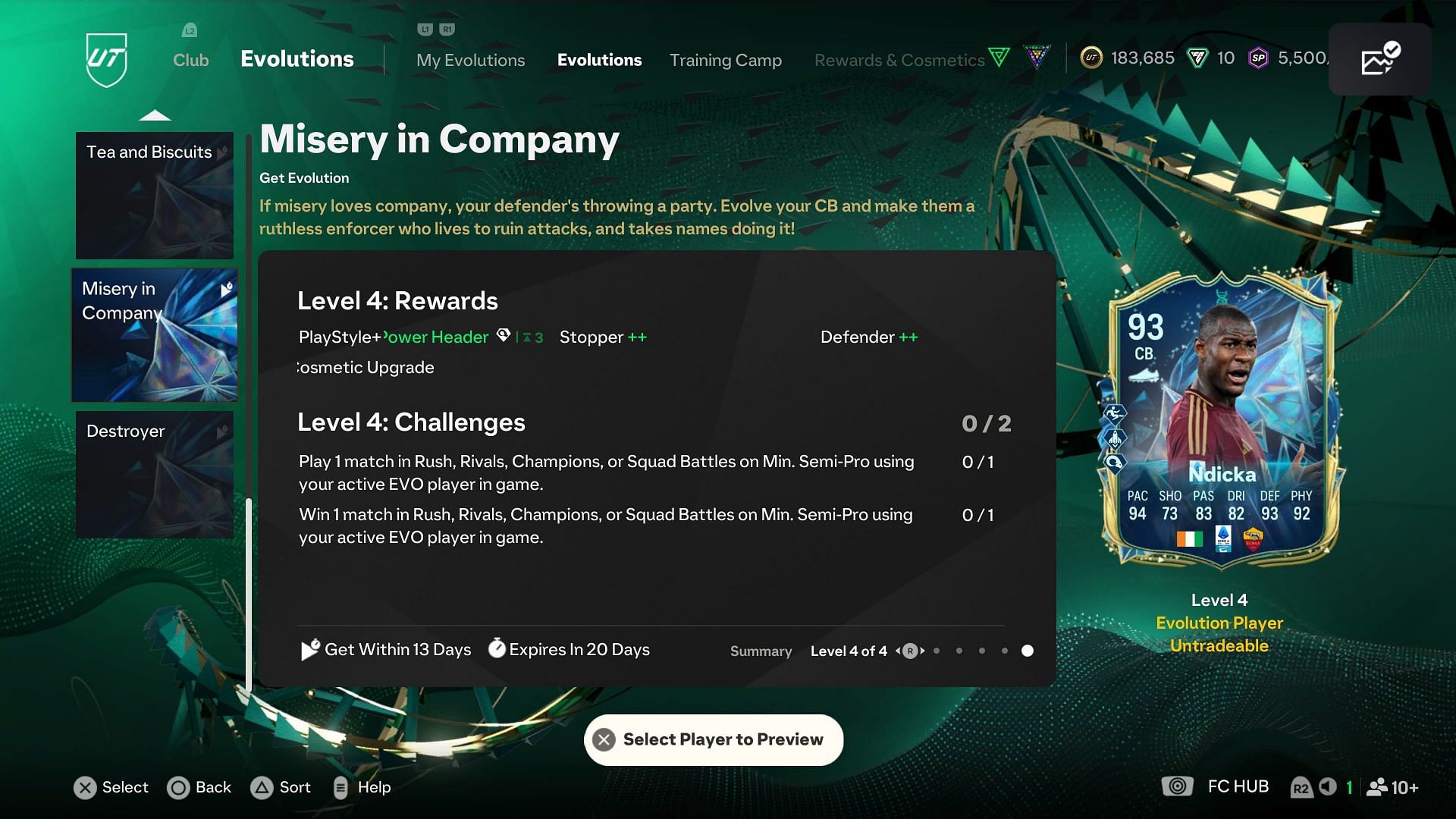 Challenges for EA FC 25 Misery in Company Evolution (Image via EA Sports/SK Gaming)